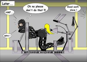 Latex Cartoon Porn Captions - Spanking Machine with Superheroine Lunagirl