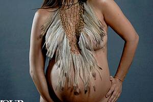 kourtney pregnant belly naked - Pregnant Kourtney Kardashian poses nude in 'empowering' DuJour shoot |  Irish Independent