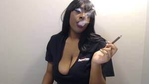 Ebony Roleplay Porn - Porn Video - pov english roleplay Sexy Ebony slut rings you out while  smoking and licking her huge tits