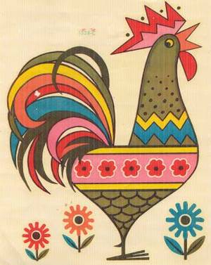 Coq Vintage Chicken Boy Porn - vintage Meyercord Rooster decal for my Portuguese kitchen