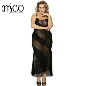 Black Porn Baby - Transparent Women Sexy Long Dress Black Sleepwear Sexy Night Gown Porn  Erotic Babydoll O-neck