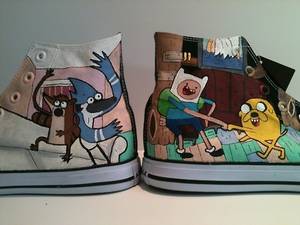 Elaine Regular Show Porn - Adventure Time and Regular Show Shoes!! AWESOME!