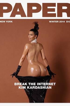 Kim Kardashian Fucking - Kim Kardashian Naked Butt Paper Magazine Cover