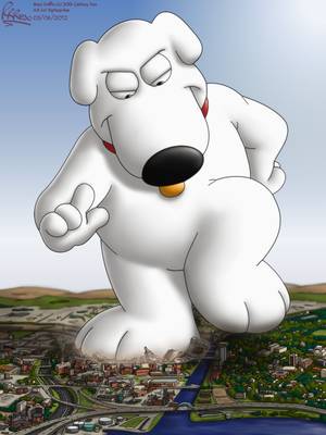 Family Guy Scooby Doo Gay Porn - O cachorro gigante Brian griffin destrÃ³i a cidade de Quahog!