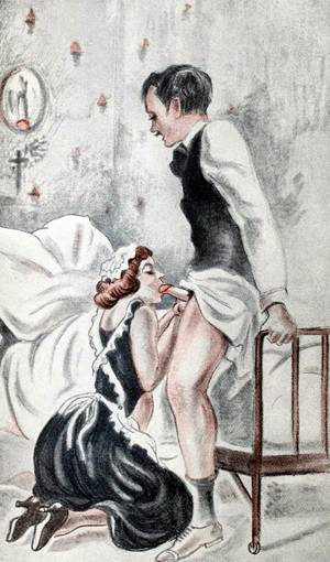 fellatio vintage erotica - Nude and erotic art: :fellatio