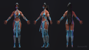 Mortal Kombat 9 3d Porn - MK9 Kitana [3D Model] : r/MortalKombat