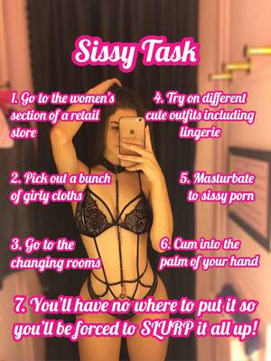 Cute Sissy Porn Captions - Sissy Task: Any sissy who's a sissy must do this! : r/sissycaptions