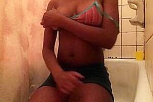 ebony college masturbation - Amateur black college girl masturbating in bathroom, watch free porn video,  HD XXX at tPorn.xxx