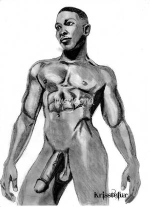 huge shemale penis pencil drawings - â€œebony maleâ€ by krisstefur, 2011