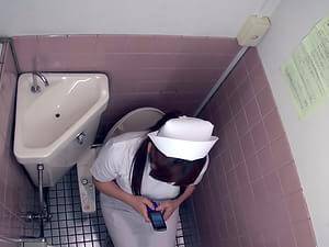 japanese nurse pussy restroom - Japanese Nurse With Hairy Pussy Masturbating In The Hospital Toilet :  XXXBunker.com Porn Tube