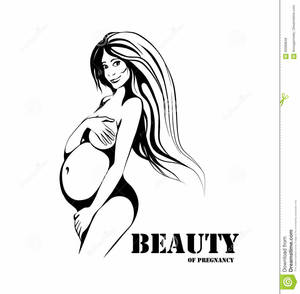 black and white nudes pregnant - Beauty of pregnancy logo design