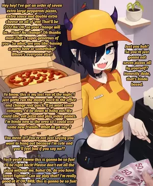 Hentai Demon Girls Porn Captions - Did somebody order a pizza... and a new friend??? [Demon Girl] [V-Tuber(?)]  [Piercings] [Cute] [Wholesome] [No Sex] Artist: yoako free hentai porno,  xxx comics, rule34 nude art at HentaiLib.net