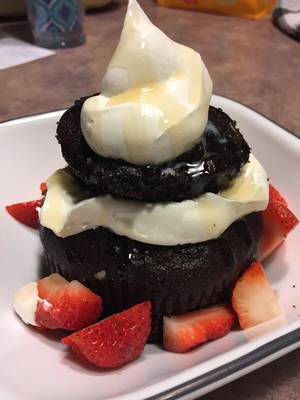 double cream - [OC][1080x1920] sometimes Costco double chocolate muffins are better with  ice cream