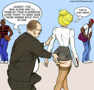 cartoon teacher stockings - Blonde toon teacher in sexy stockings - Silver Cartoon - Picture 4