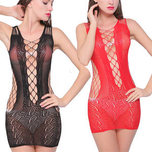 black red sex - Black/Red Porn Sex Dress Pajamas For Women Sexy Lingerie Hot Hollow Mesh  Seamless Baby