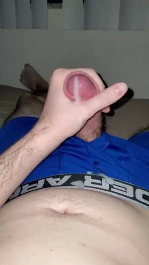 huge uncut cock in panties - Jerking my Big Cock and Cum in Underwear watch online