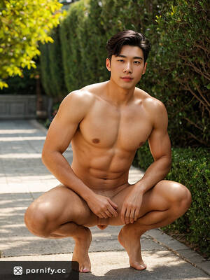 korean guy - Sizzling Korean Guy in Tight Panties Posing Angrily in the Park | Pornify â€“  Best AI Porn Generator