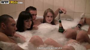 naked group hot tub - Cheerful folks maul each other in a hot tub filled with foam - AnySex.com  Video