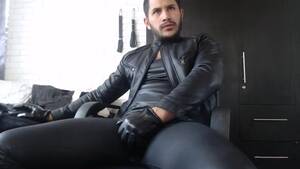 Gay Leather Glove Porn - Master bulging with leather gloves - ThisVid.com