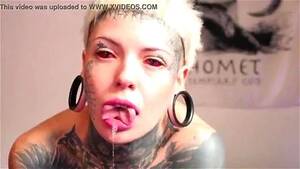 Goth Pierced Porn - Watch SPLITTED TONGUE GOTH TATTOO PIERCED FACE - Goth, Blowjob, Extreme Porn  - SpankBang