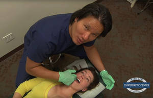 Chiropractor Porn - Ryan Lee with finger in patient's mouth