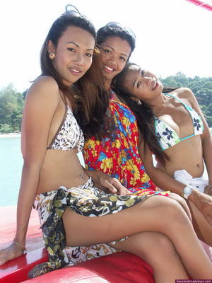 cute filipino ladyboy - Three cute ladyboys guide us in a tropical cruise in the south of Thailand