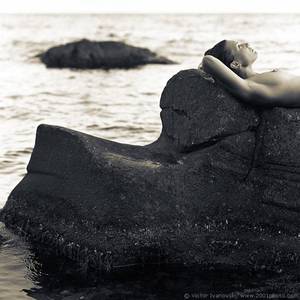 black and white pictures of people on the beach nude - Photography Â· Portrait of naked woman. Woman sunbathing on the beach. Black  and white film photography