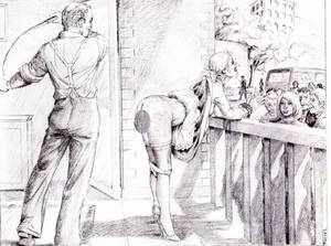 farrel joseph torture drawing - Farrel public whipping