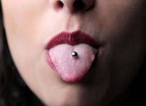 Drooling Tongue Out Porn - Warning: Tongue piercings affect speech, sense of taste and cause drooling