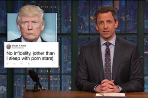 Josh Meyers Porn - late night with seth meyers donald trump no infidelity