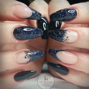 nice nails - Sexy Nails, Black Nails, Nice Nails, Gel Nail Designs, Nails Design,  Spaces, Coffin Nails, Glitter Nails, Nail Ideas