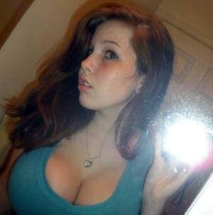 Amazing Real Tits Self Shot - Busty teen self-shot.