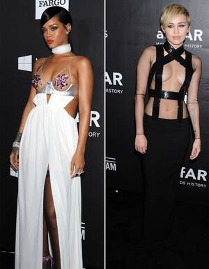 Miley Cyrus Rihanna Porn - Rihanna ou Miley Cyrus, qui porte le mieux le porno chic de Tom Ford ? -  Elle