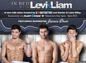 Male Porn Star James Deen - Liam Riley, Levi Karter and James Deen