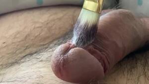 Makeup Dick Porn - Sensitive Dick Edged with Makeup Brush - Pornhub.com
