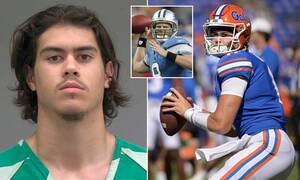 Nfl Football Porn - Former NFL QB Jon Kitna's son Jalen is arrested for possession of child porn,  suspended by Florida | Daily Mail Online