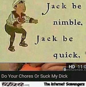 Cartoon Funny Porn Memes - Jack be nimble funny porn rhyme