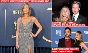 Jennifer Aniston Angelina Jolie Porn - Jennifer Aniston has endured multiple failed marriages, a bitter love  triangle scandal with Brad Pitt and Angelina Jolie - and a heartbreaking  battle to conceive kids... so is 55-year-old's new diamond ring