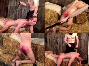 extreme belt spanking - Slave Yura 24 y.o. Extreme belt spanking in the barn - Rus Straight Guys  Spanking