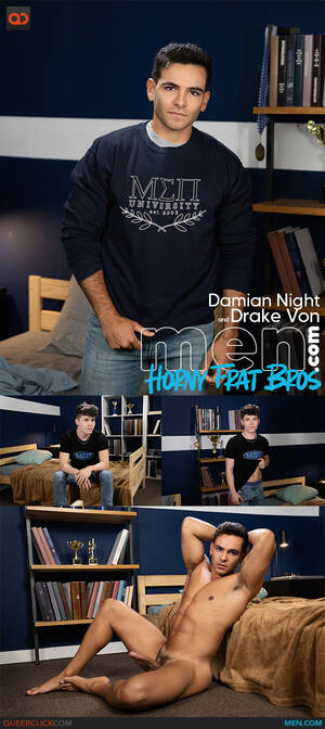 Drake Porn Frat - Men.com: Damian Night and Drake Von - Horny Frat Bros Part 1 - QueerClick