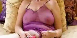 Amateur Mature Big Tits Masturbation - Big boob Amateur mature dildo masturbation - video 1 - Tnaflix.com