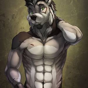 German Shepherd Anthro Porn - 2017 abs anthro armpits bare_chest biceps black_hair canine clothed  clothing fuckie fur green_eyes hair looking_at_viewer male mammal muscular  muscular_male ...