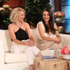 Mila Kunis Kristen Bell Porn - Kristen Bell and Mila Kunis Play Never Have I Ever on Ellen