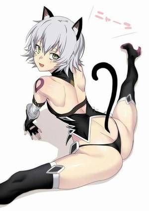 big huge black tits futadom - absurdres animal ears arm strap arm support ass bandage bandaged arm bare  shoulders black gloves black legwear black panties boots breasts cat ears  cat tail ...