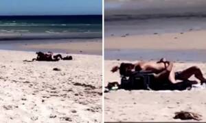 nude beach couples sex movie - Shocking video shows couple having sex at Adelaide beach | Daily Mail Online