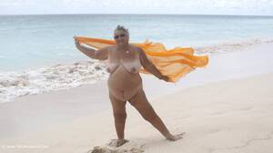 fat granny naked beach - Grandma Libby - Flashing On The Beach Gallery