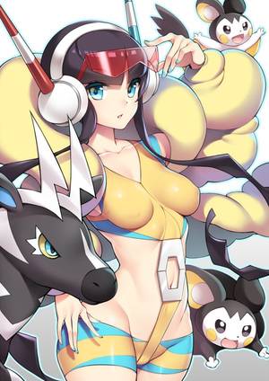 Elesa From Pokemon Porn - ... breasts commentary request crop top emolga fuya (tempupupu) gym leader  headphones kamitsure (pokemon) looking at viewer navel pokemon pokemon  (creature) ...