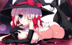 naked anime halloween - sexy hentai witch girls Halloween anime