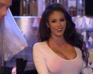 latina bartender sex - Latina bartender with big boobs fucked by a customer | Cumlouder.com