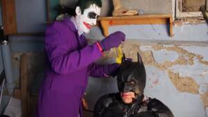 Batman Gay Cosplay Porn - Batman gunged by Joker - ThisVid.com